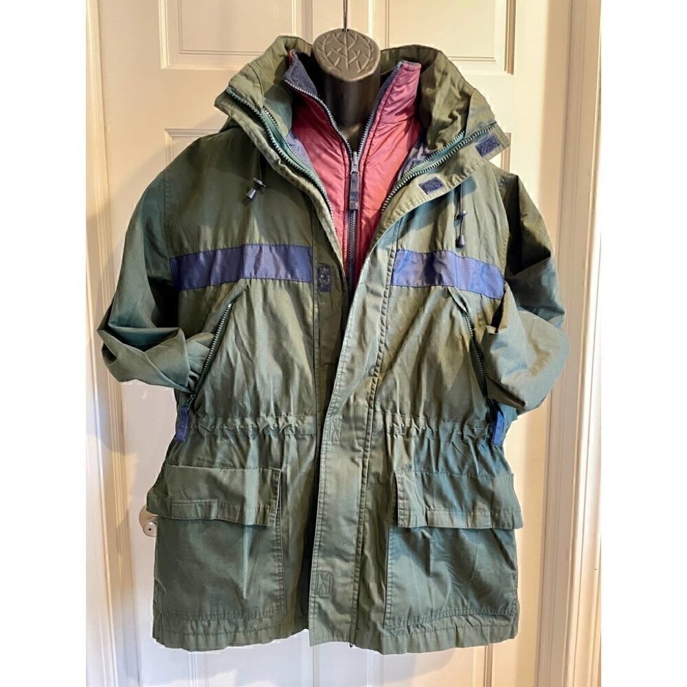 VINTAGE AÉROPOSTALE 2-in-1 Snowboard / Ski Jacket - Shell + Zip Fleece Men's L